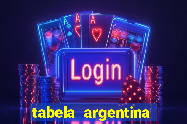 tabela argentina torneo betano