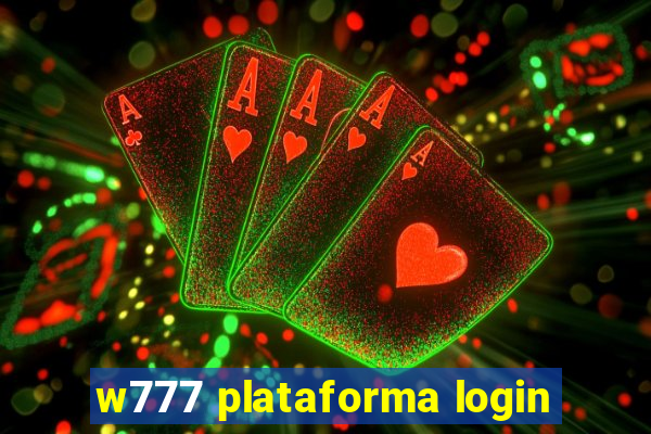 w777 plataforma login